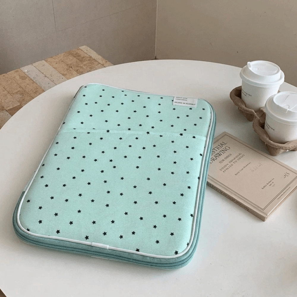 Laptop Sleeve - Corduroy Star bedrukte laptophoes schokbestendig ontwerp