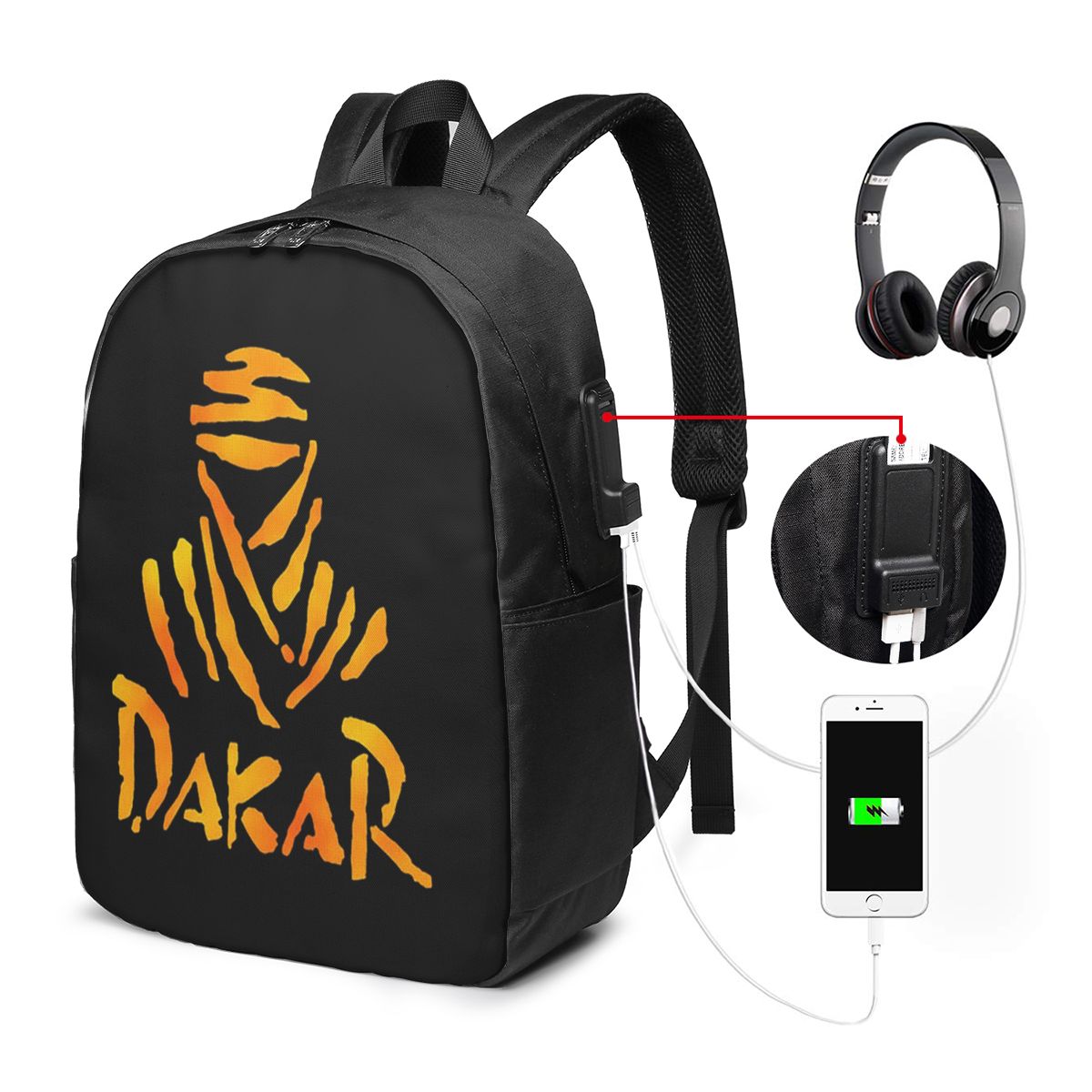 Laptop Bag - Dakar Rally motorfietsrugzak Reisnotebooktas Computer Student