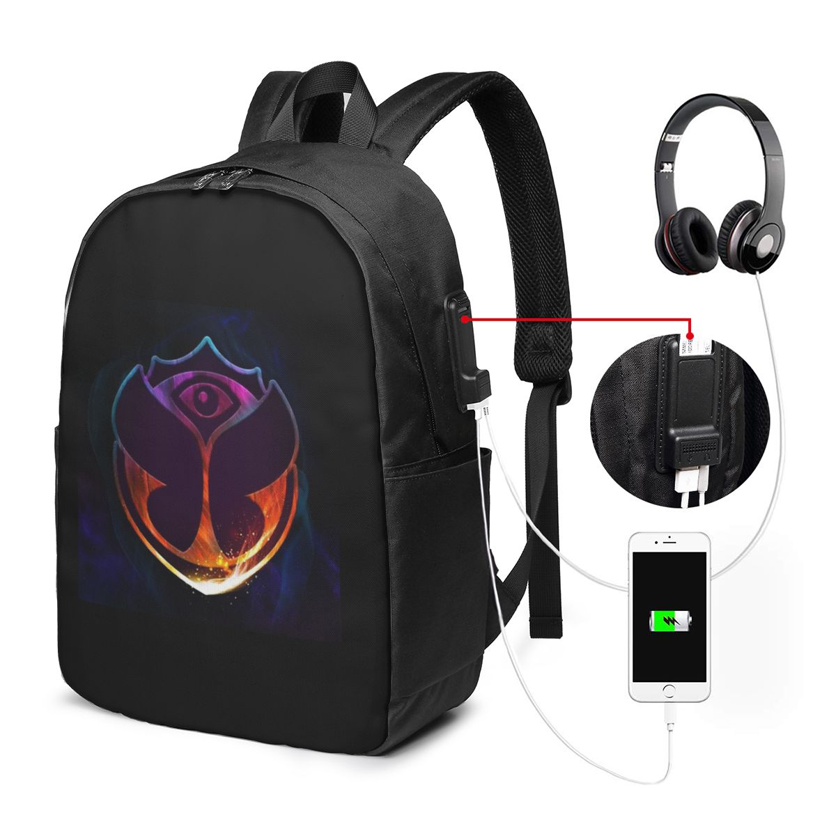 Laptop Bag - Tomorrowland Butterfly Backpack Reistas Computer Student