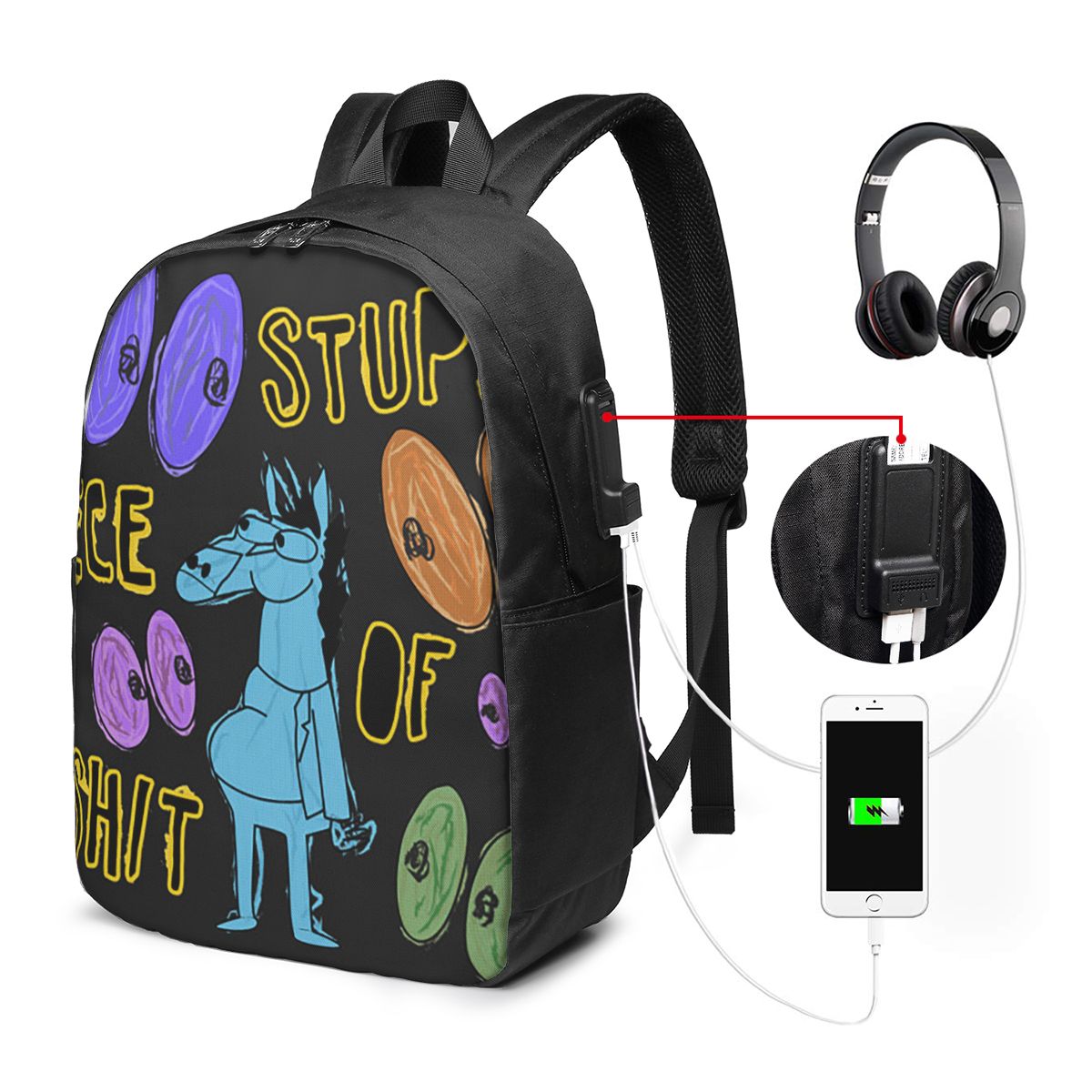 Laptop Bag - Cartoon Bojack Horseman Stupid Piece Of