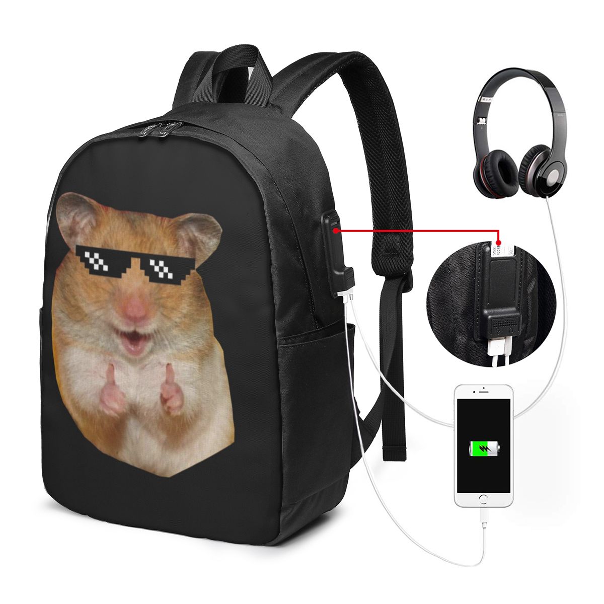 Grappige hamster rugzak reisno - Laptop Bag recensie en prijs
