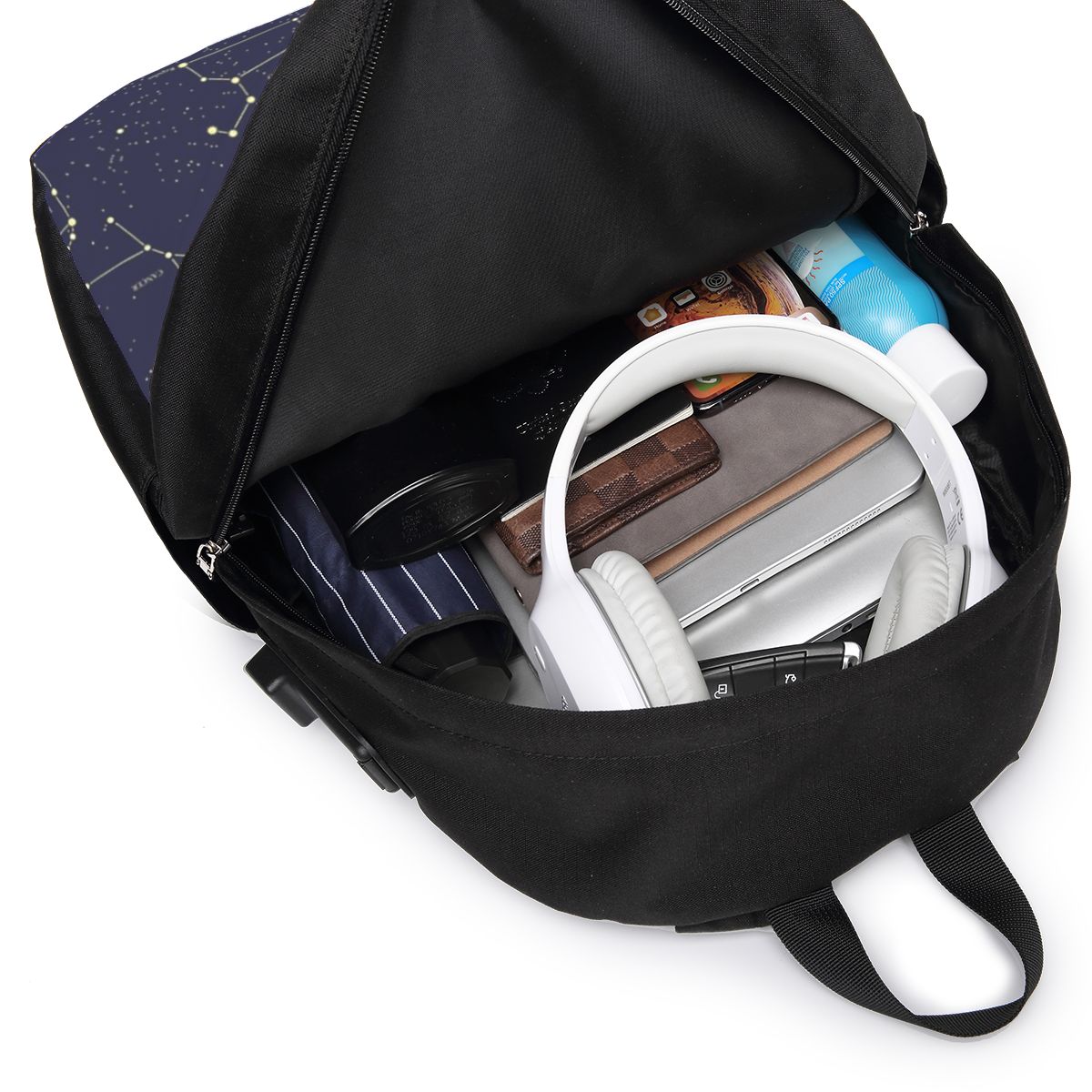 Nachthemel Gouden hemelsterren - Laptop Bag recensie en prijs