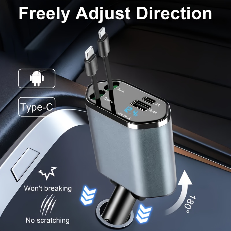4-in-1 snelle autotelefoonlade - Usb C Hub recensie en prijs