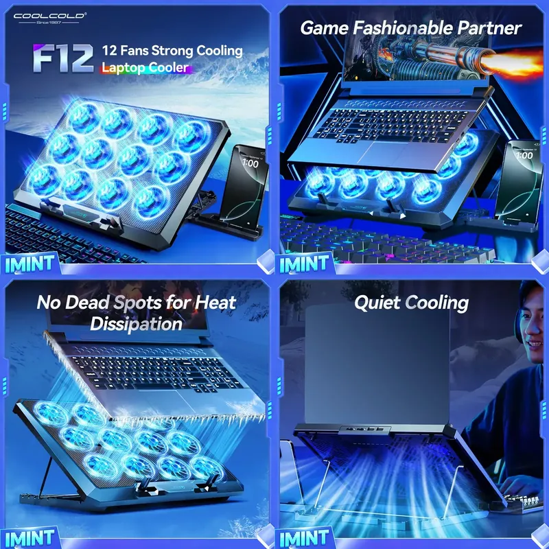 COOLCOLD Laptopkoelpad met 12  - Laptop Stand recensie en prijs